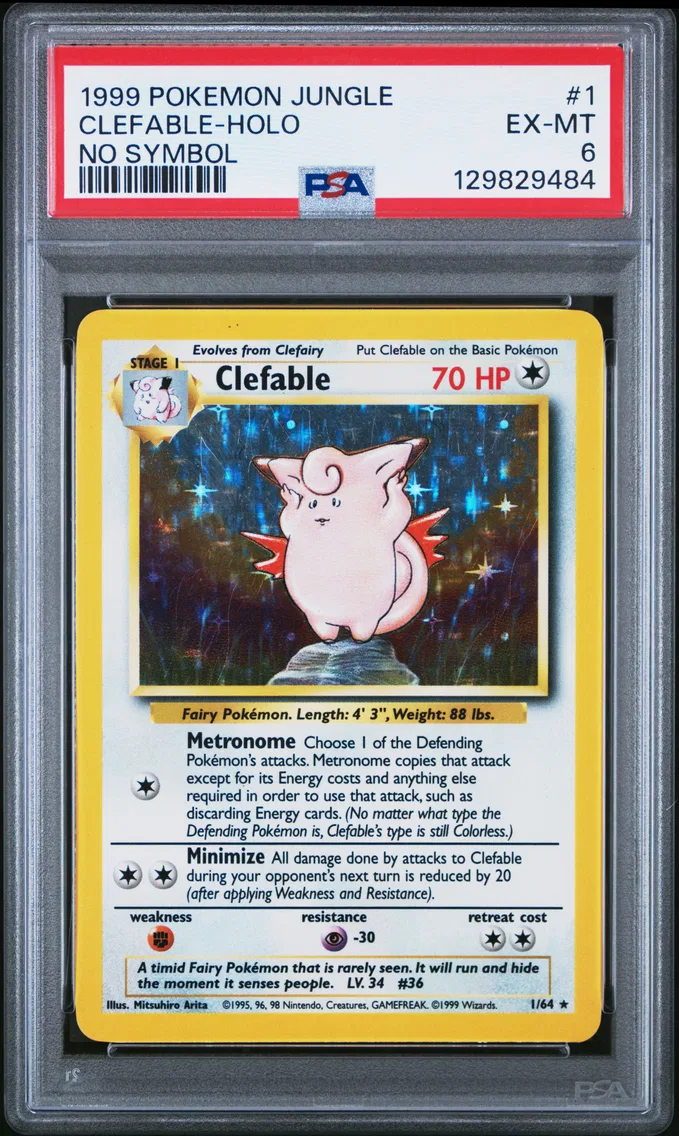1999 #1 Clefable-Holo PSA 6 Jungle