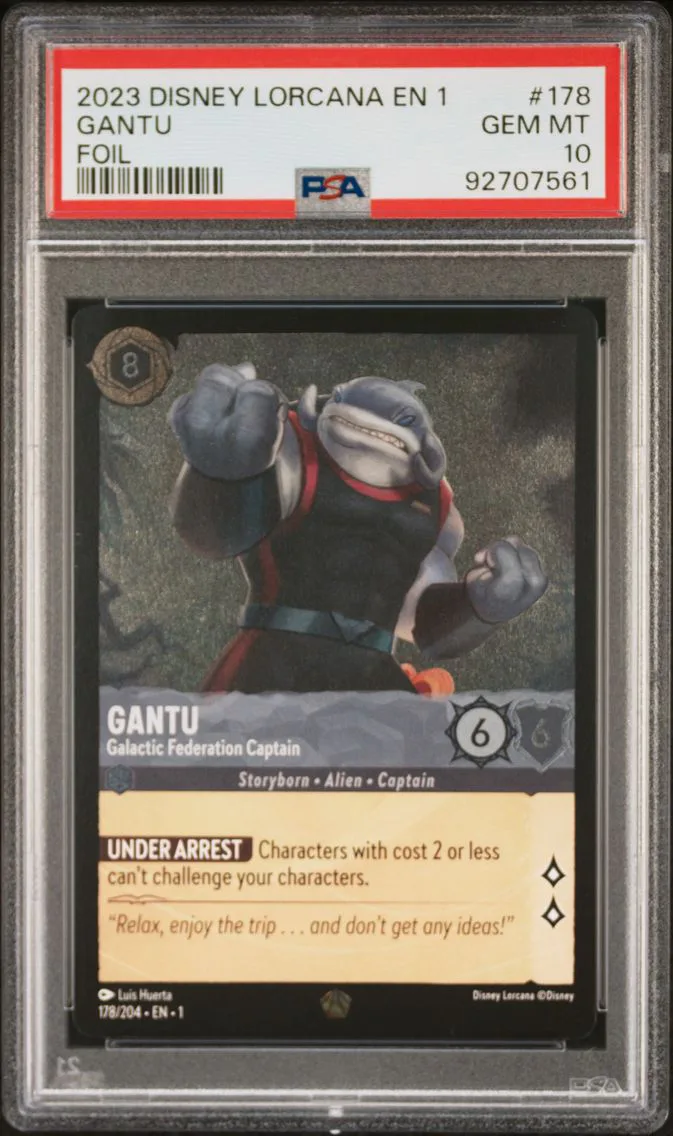 2023 #178 Gantu - Galactic Federation Captain PSA 10 Disney Lorcana EN 1-the First Chapter