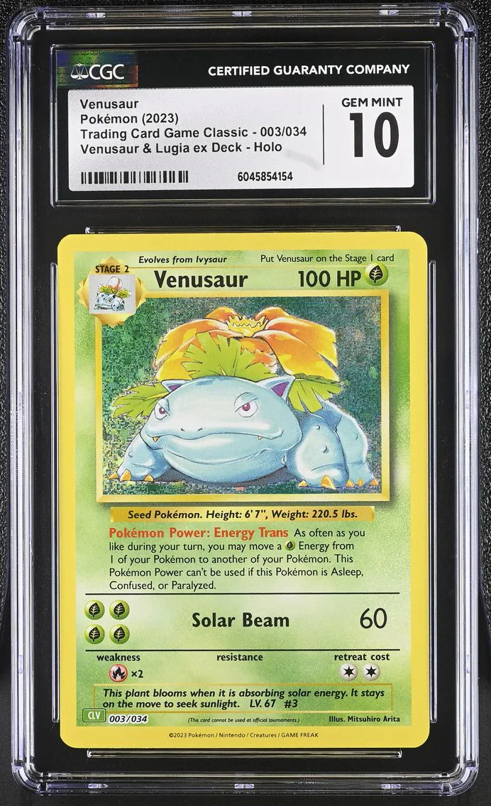 2023 #003 Venusaur CGC 10 Trading Card Game Classic - CLV, CLC, CLB - English