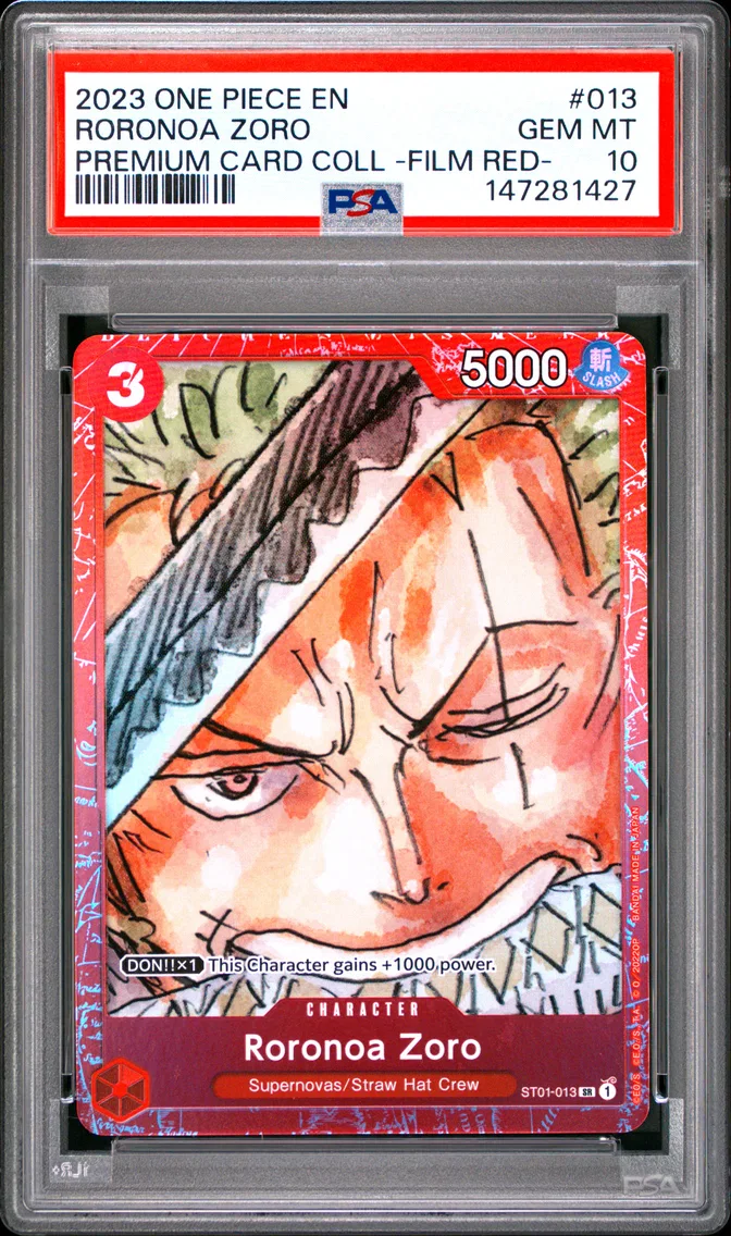 2023 #013 Roronoa Zoro PSA 10 One Piece Premium Card Collection -One Piece Film Red-