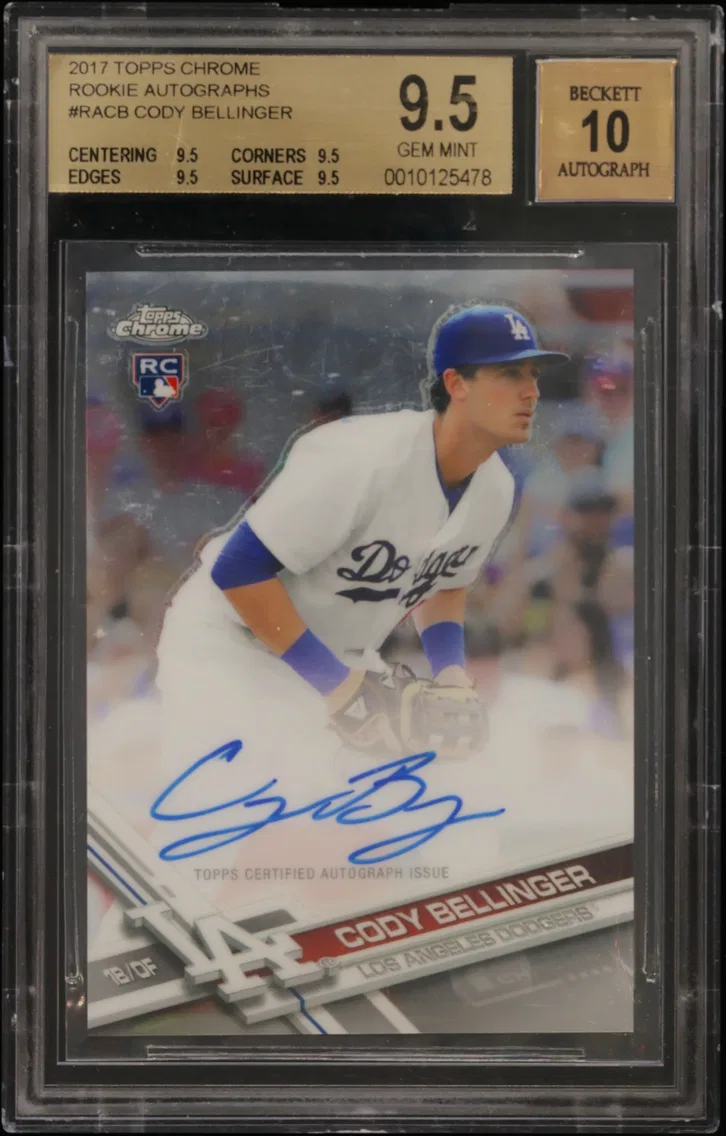 2017 #RACB Cody Bellinger BGS 9.5 Topps Chrome Rookie Autographs