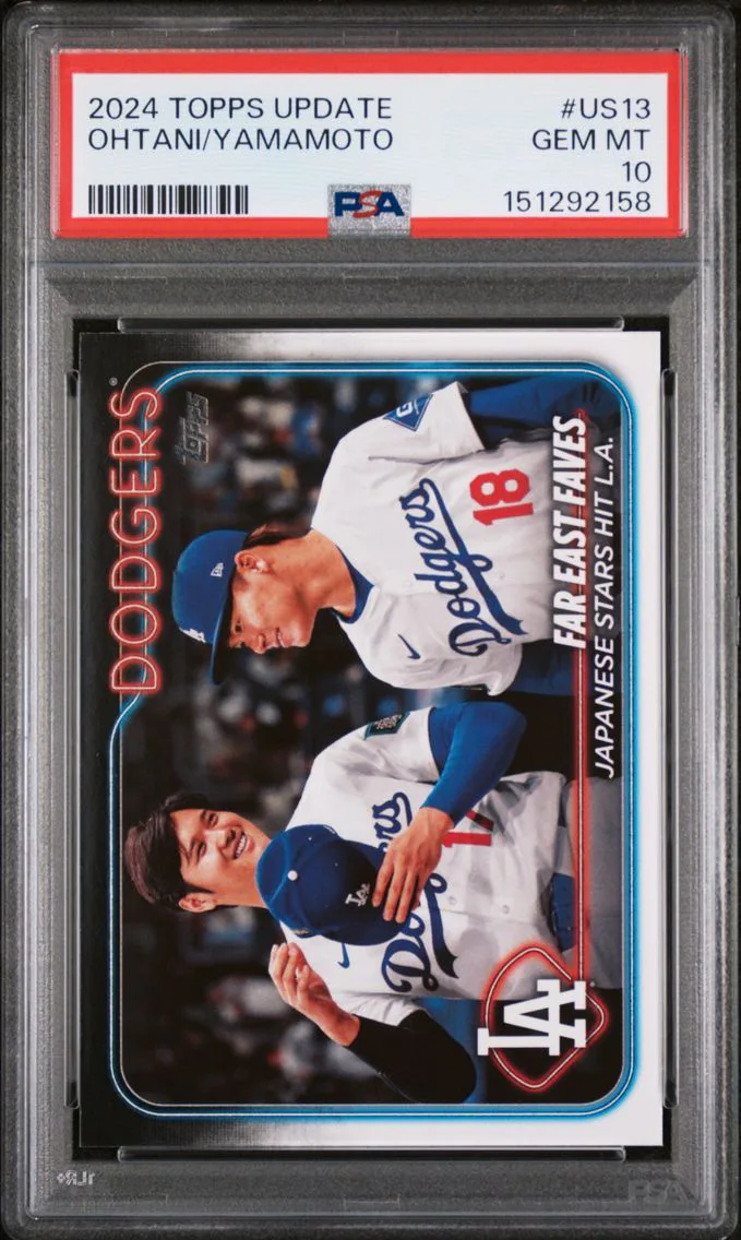 2024 #US13 Shohei Ohtani/Yoshinobu Yamamoto PSA 10 Topps Update