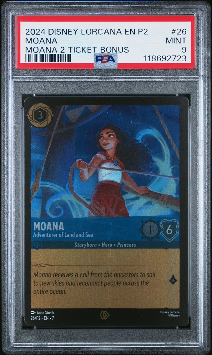 2024 #26 Moana - Adventurer of Land and Sea PSA 9 Disney Lorcana EN P2-Promo