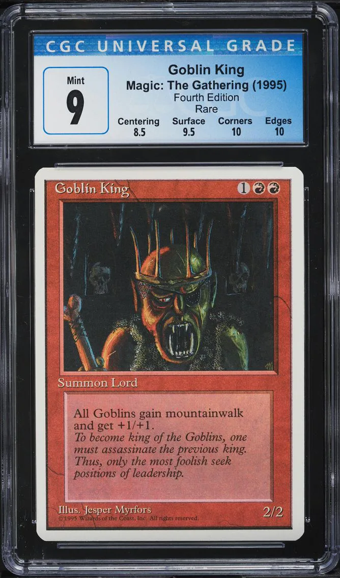 1995 Goblin King CGC 9 Magic The Gathering MTG Fourth Edition