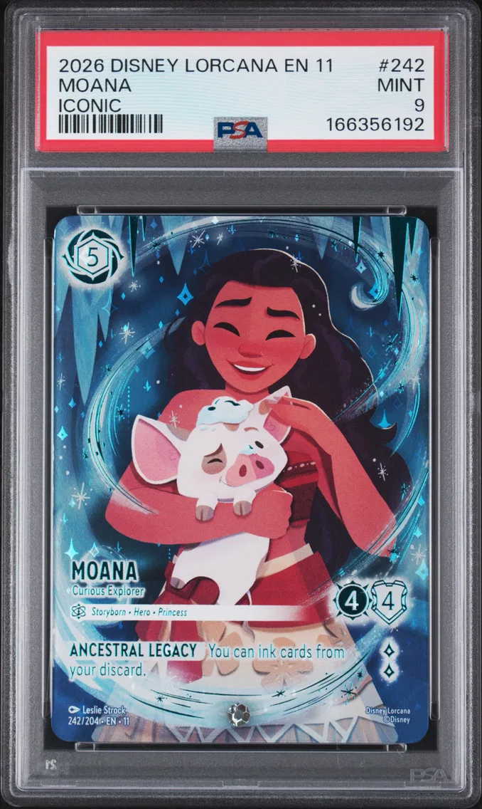 2026 #242 Moana - Curious Explorer PSA 9 Disney Lorcana EN 11-Winterspell