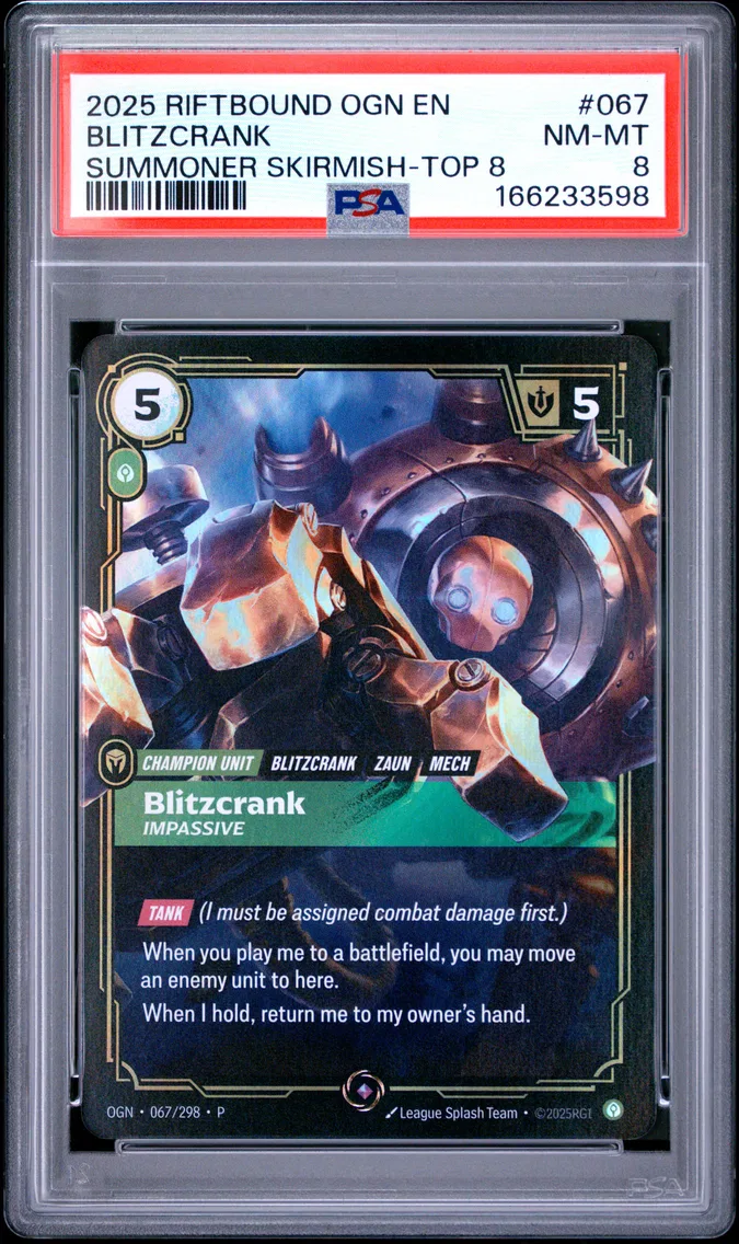 2025 #067 Blitzcrank - Impassive PSA 8 Riftbound: League of Legends Ogn-Origins