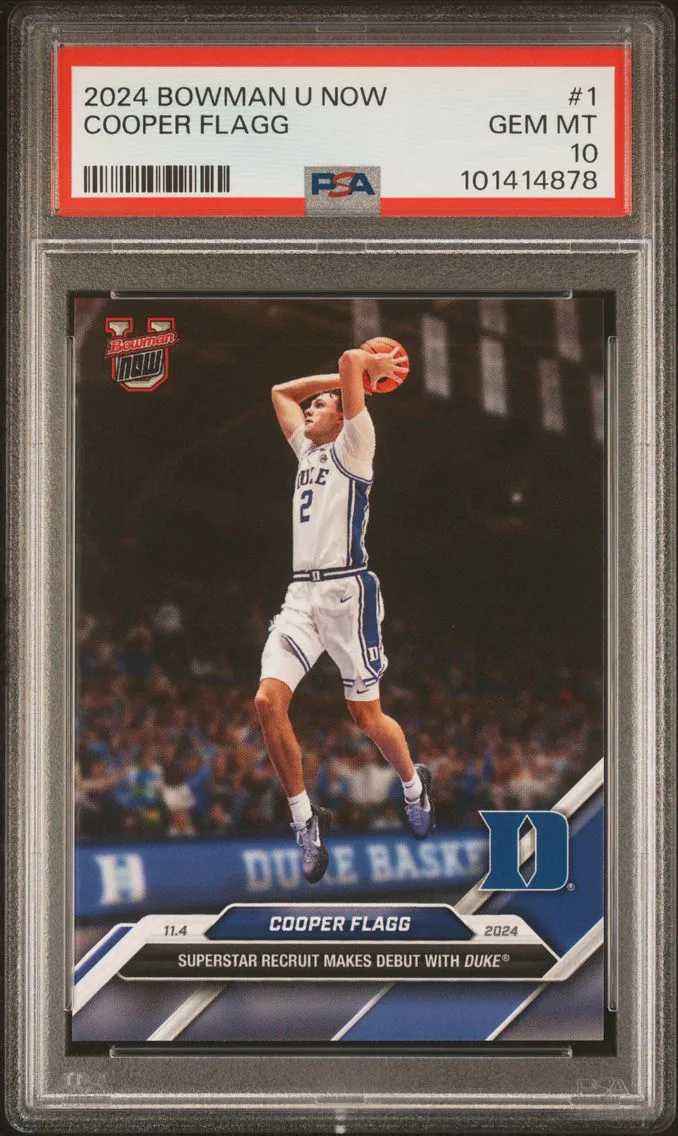 2024 #1 Cooper Flagg PSA 10 Bowman U Now