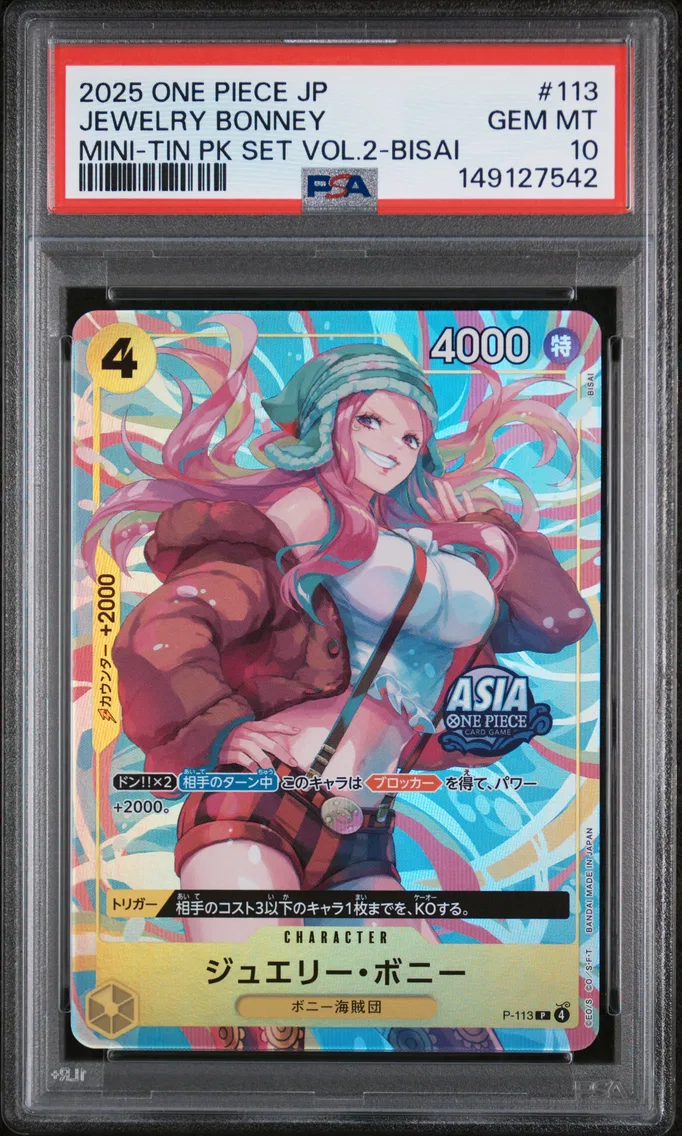 2025 #113 Jewelry Bonney PSA 10 One Piece Japanese Mini-Tin Pack Set Vol.2