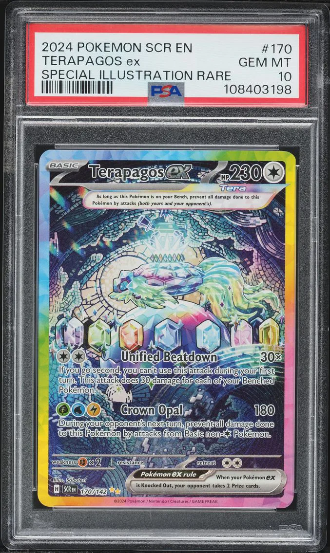 2024 Pokemon Scr EN-Stellar Crown Terapagos EX Scr EN-Stellar Crown #170 PSA 10