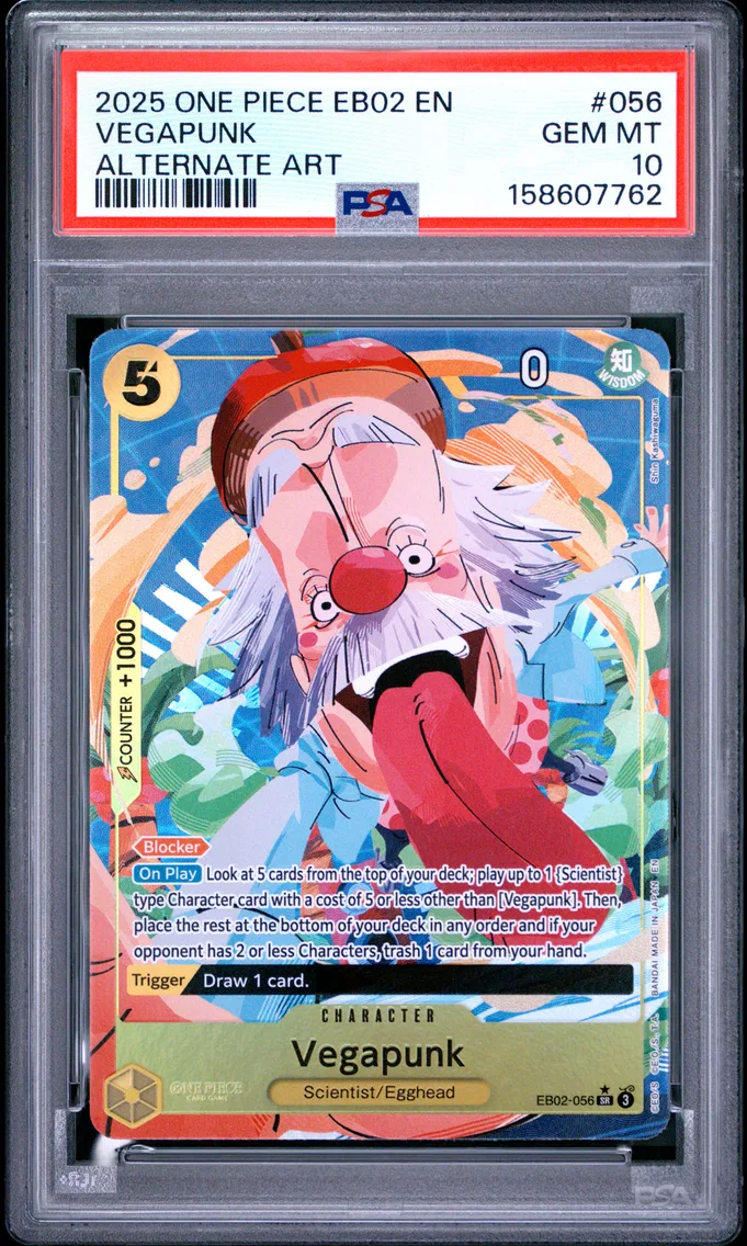 2025 #056 Vegapunk PSA 10 One Piece EB02-Extra Booster -Anime 25th Collection-