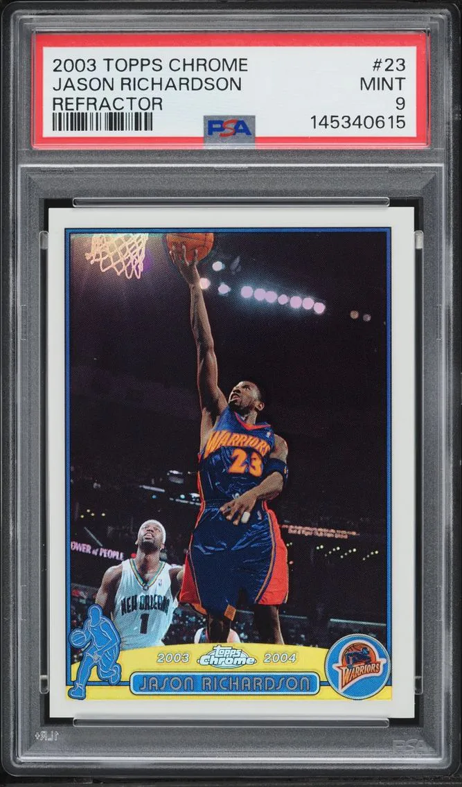 2003 #23 Jason Richardson PSA 9 Topps Chrome Refractor