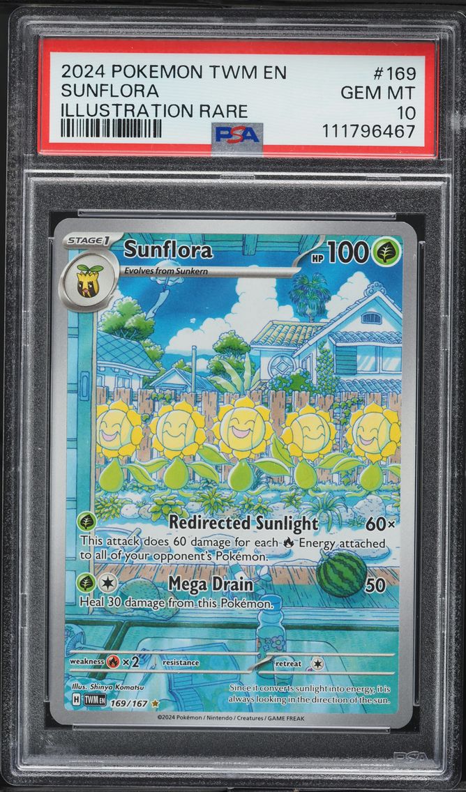 2024 #169 Sunflora PSA 10 Twm EN-Twilight Masquerade Pokemon