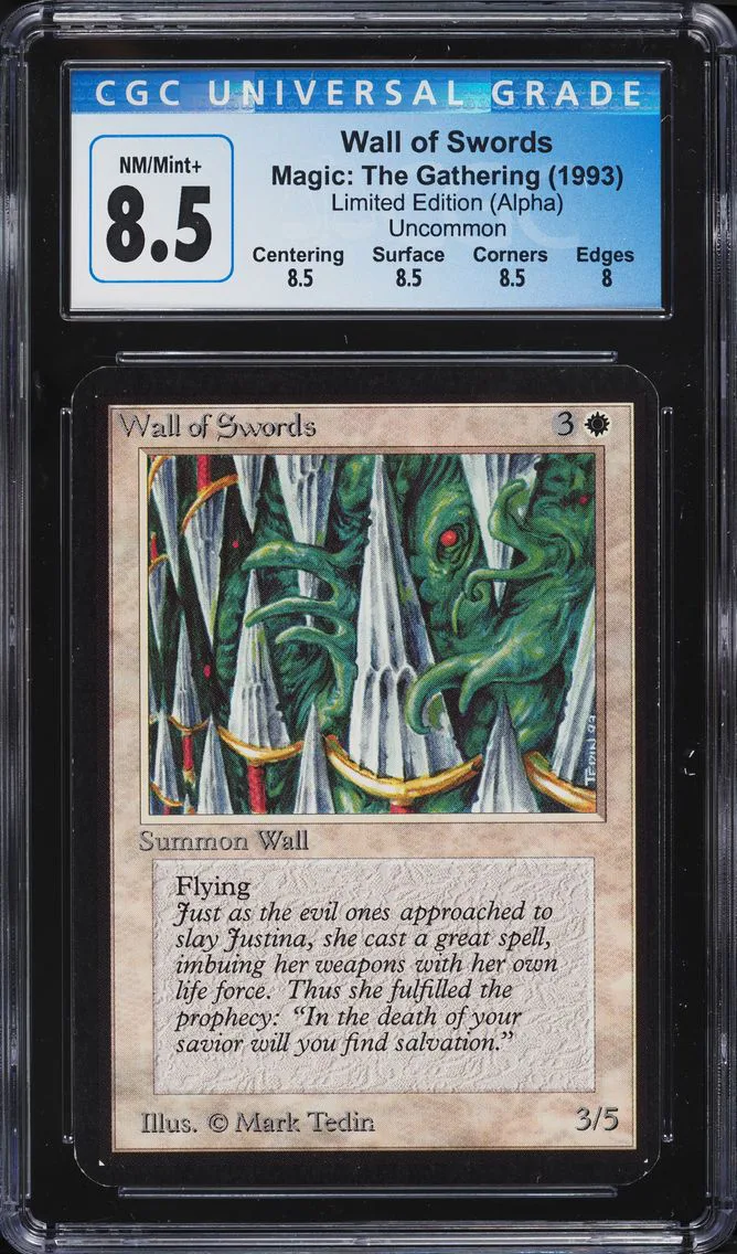 1993 #42 ALPHA WALL OF SWORDS CGC 8.5 MAGIC THE GATHERING
