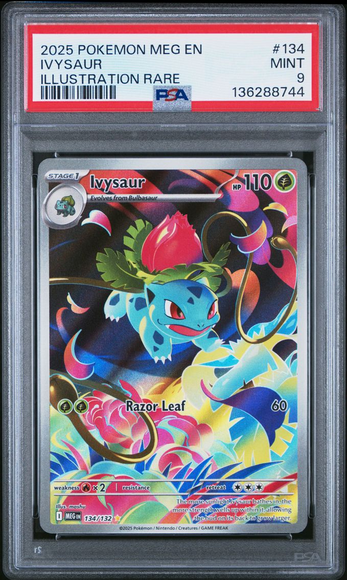 2025 #134 Ivysaur PSA 9 Meg EN-Mega Evolution