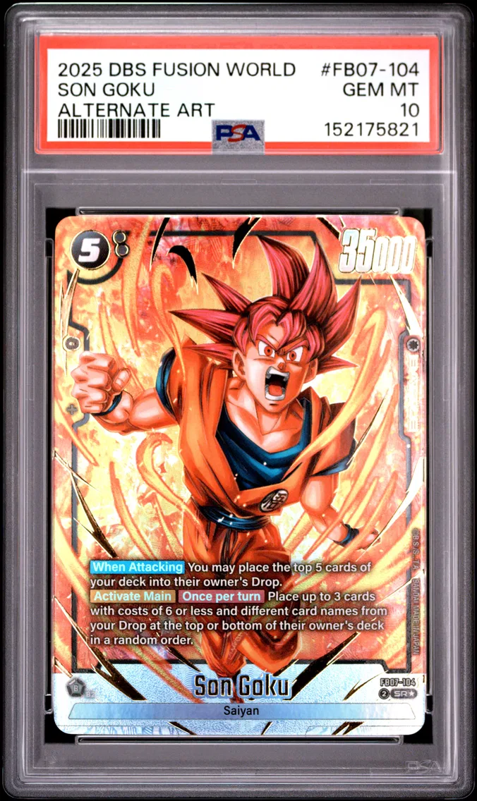 2025 #FB07-104 Son Goku PSA 10 Dragon Ball Super Card Game Fusion World Wish for Shenron