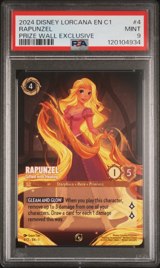 2024 #4 Rapunzel - Gifted With Healing PSA 9 Disney Lorcana EN C1-Lorcana Challenge Promo