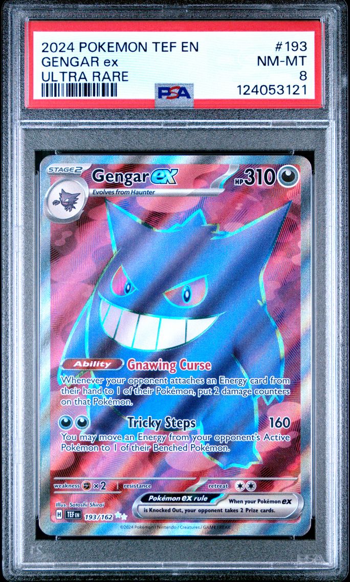 2024 #193 Gengar EX PSA 8 Tef EN-Temporal Forces