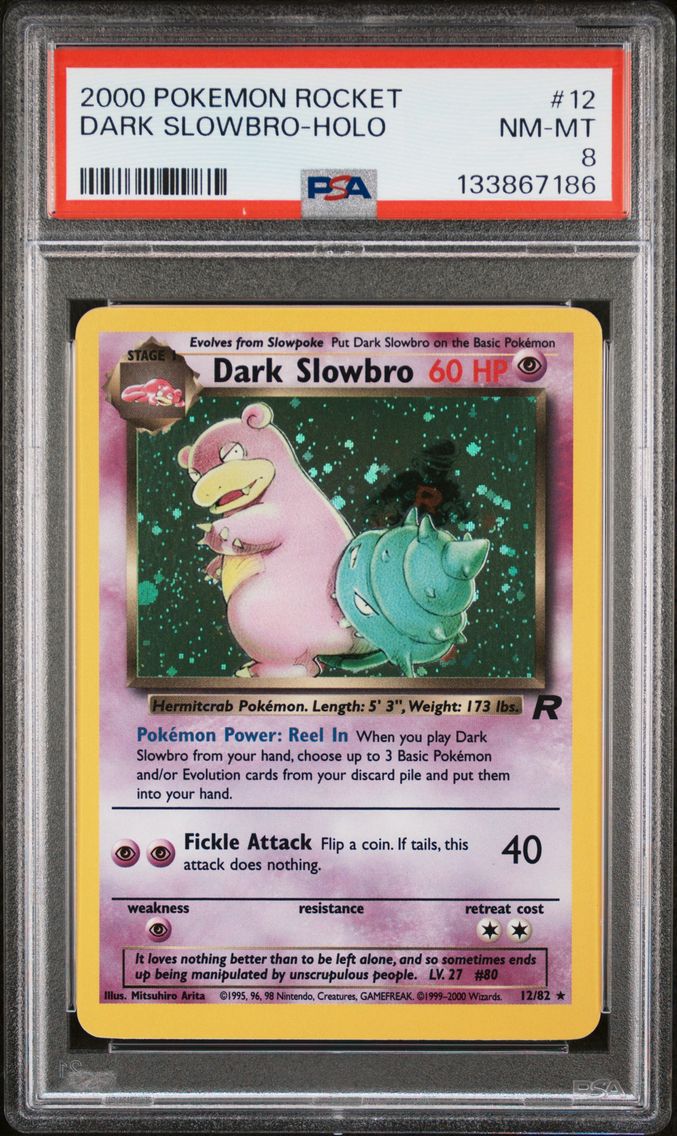 2000 #12 Dark Slowbro-Holo PSA 8