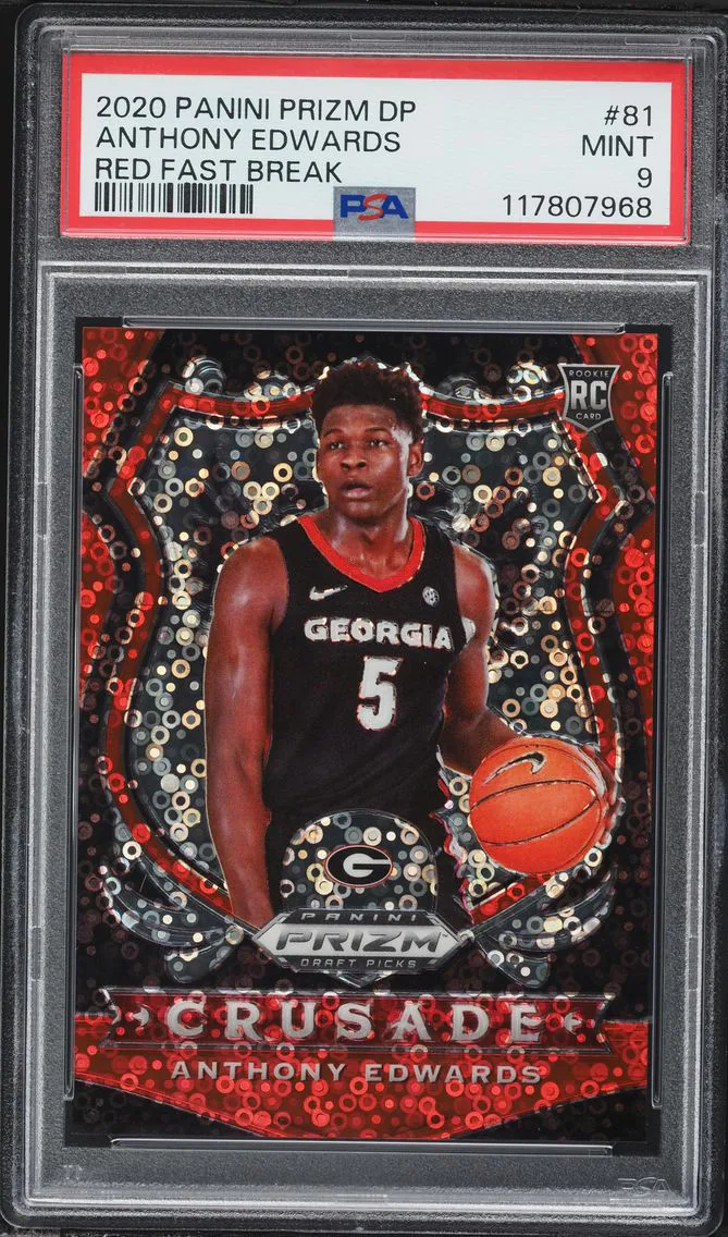 2020 #81 Anthony Edwards PSA 9 Panini Prizm Draft Picks Basketball