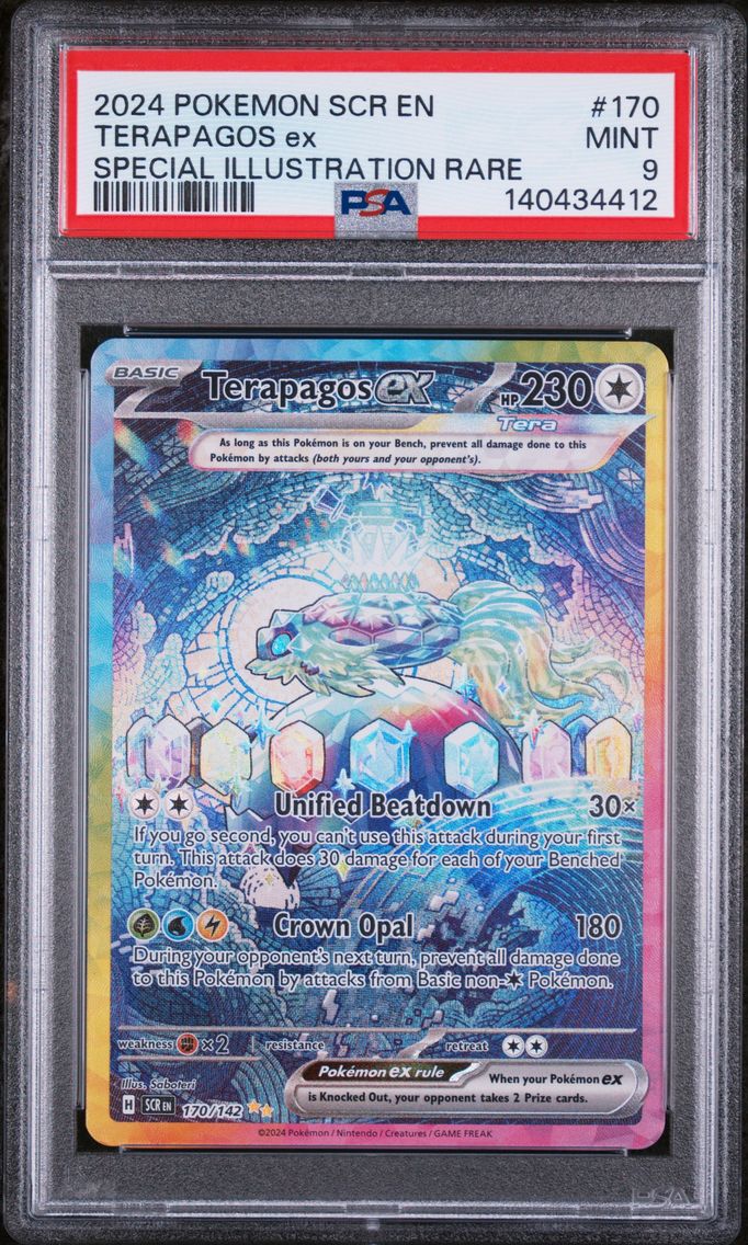 2024 #170 Terapagos EX PSA 9 Scr EN-Stellar Crown