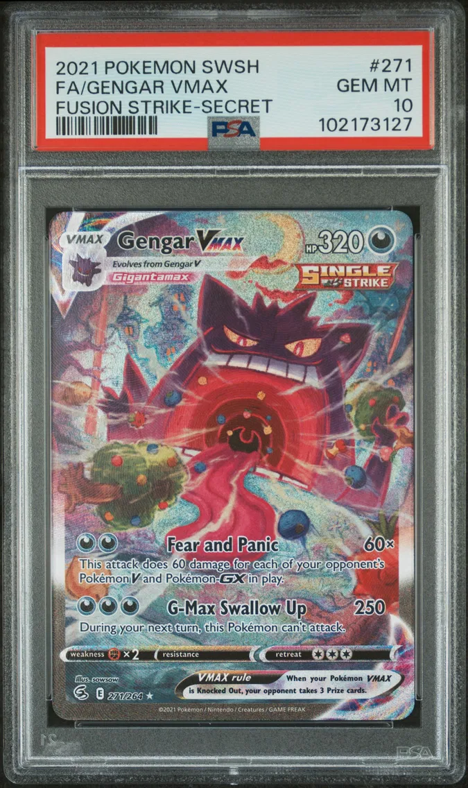 2021 #271 Full Art/Gengar Vmax PSA 10 Sword & Shield Fusion Strike