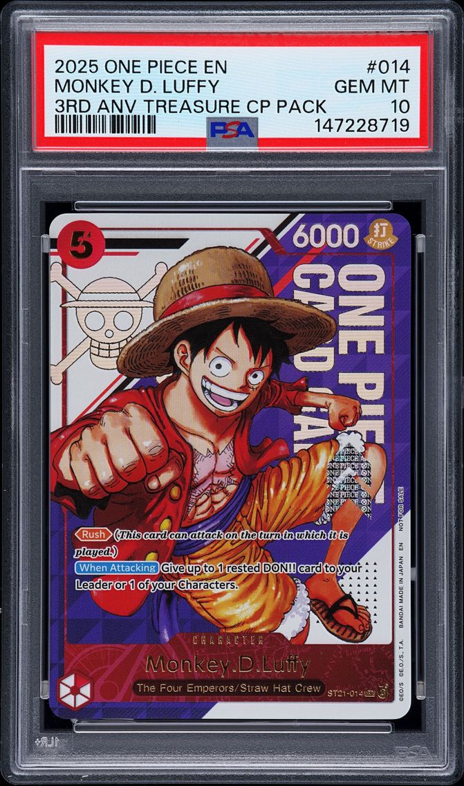 2025 #014 Monkey D. Luffy PSA 10