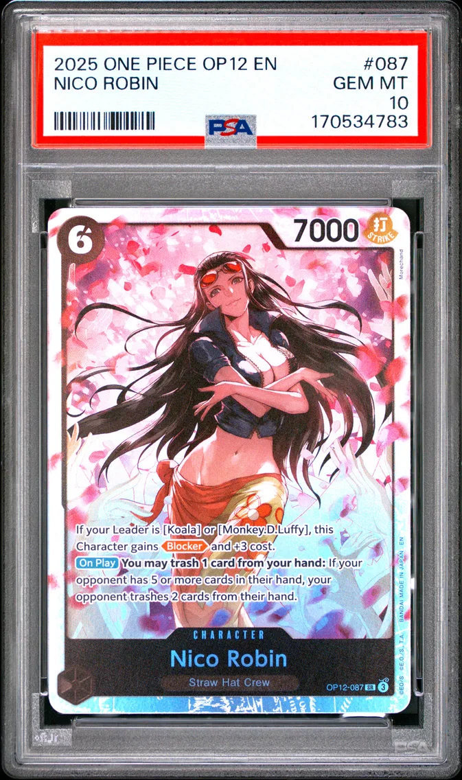 2025 #087 Nico Robin PSA 10 One Piece OP12-Legacy of the Master