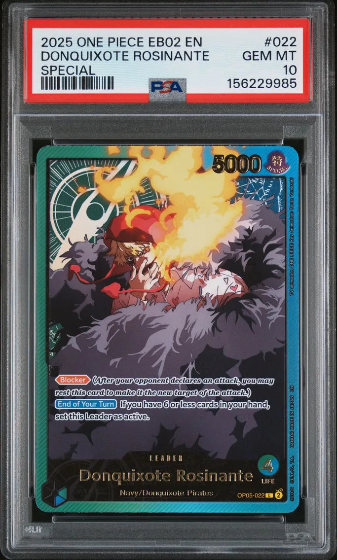 2025 #022 Donquixote Rosinante PSA 10 One Piece EB02-Extra Booster -Anime 25th Collection-