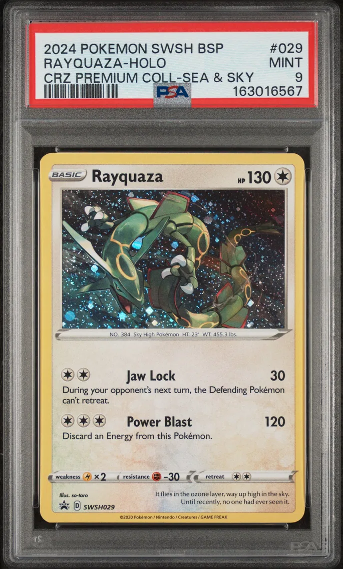 2024 #029 Rayquaza-Holo PSA 9 Swsh Black Star Promo