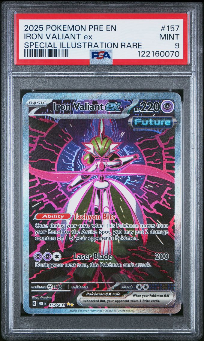 2025 #157 Iron Valiant EX PSA 9 Pre EN-Prismatic Evolutions Pokemon