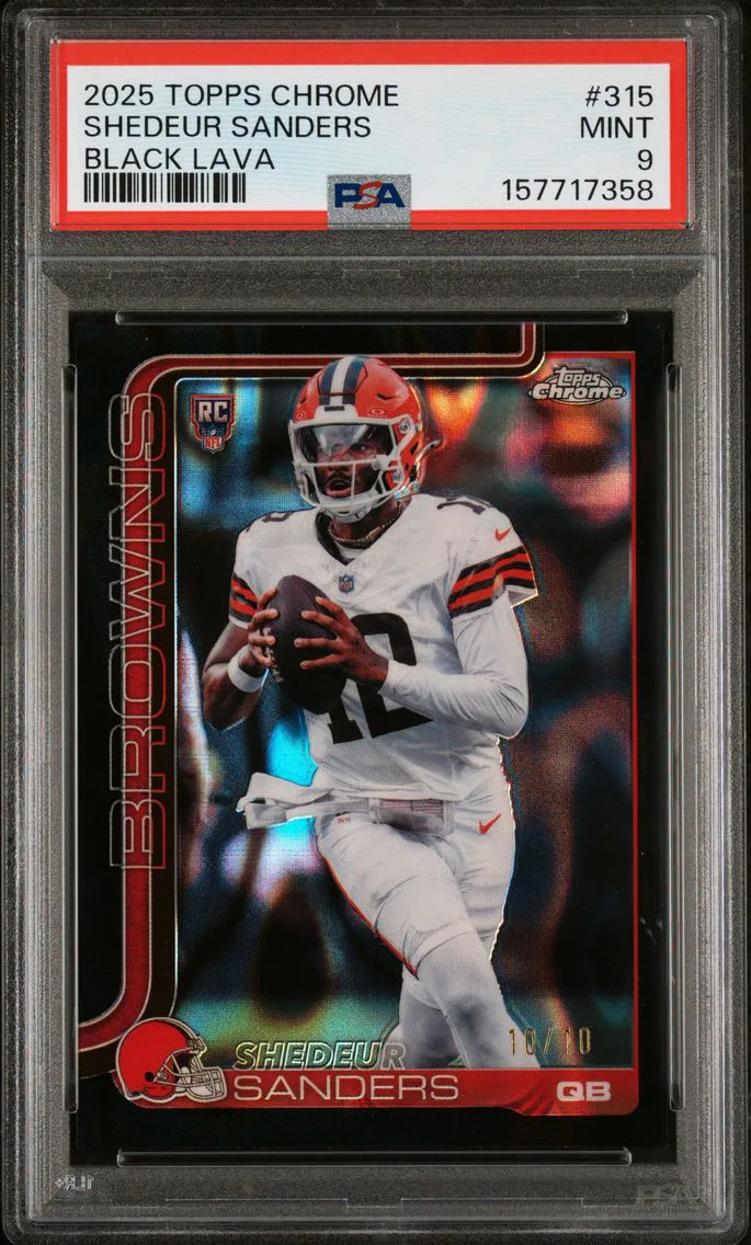 2025 #315 Shedeur Sanders PSA 9 Topps Chrome