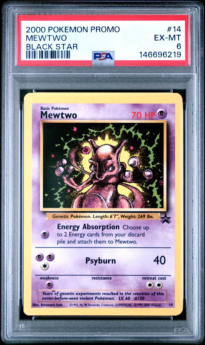 2000 #14 Mewtwo PSA 6 Promo Black Star Pokemon