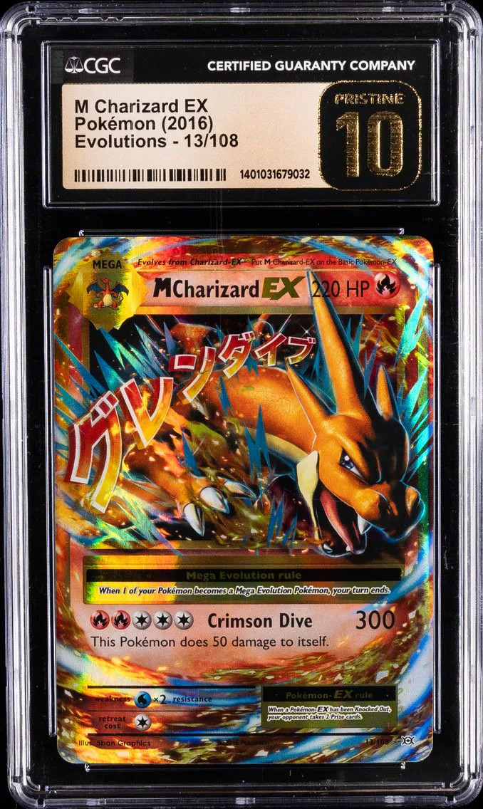 2016 #13 M Charizard EX CGC 10 Pristine XY Evolutions Pokemon