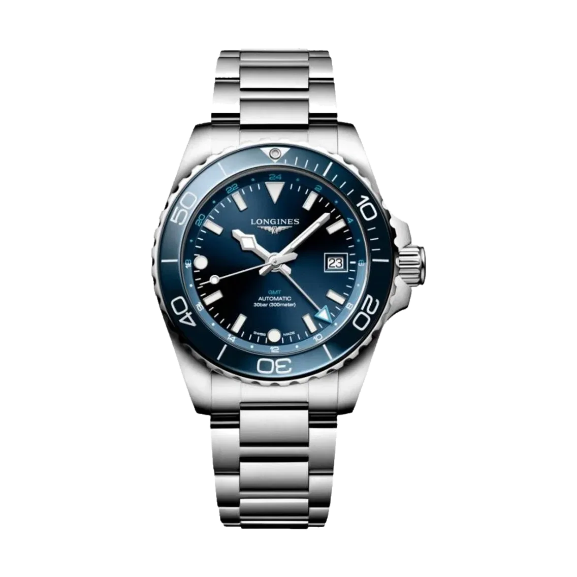 Longines HydroConquest GMT 41mm - Blue on Bracelet
