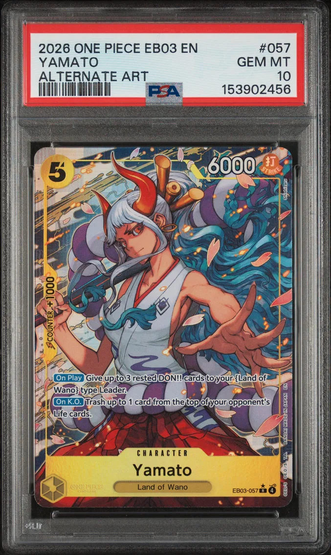 2026 #057 Yamato PSA 10 One Piece EB03-Extra Booster -One Piece Heroines Edition-