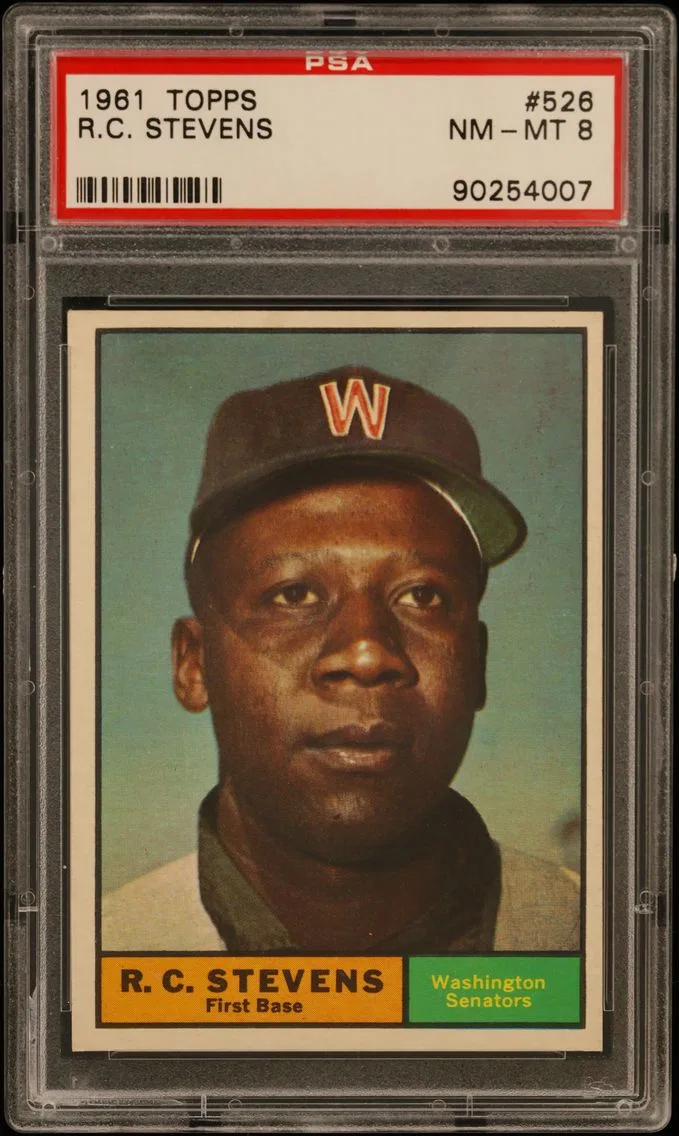 1961 #526 R.C. Stevens PSA 8 Topps