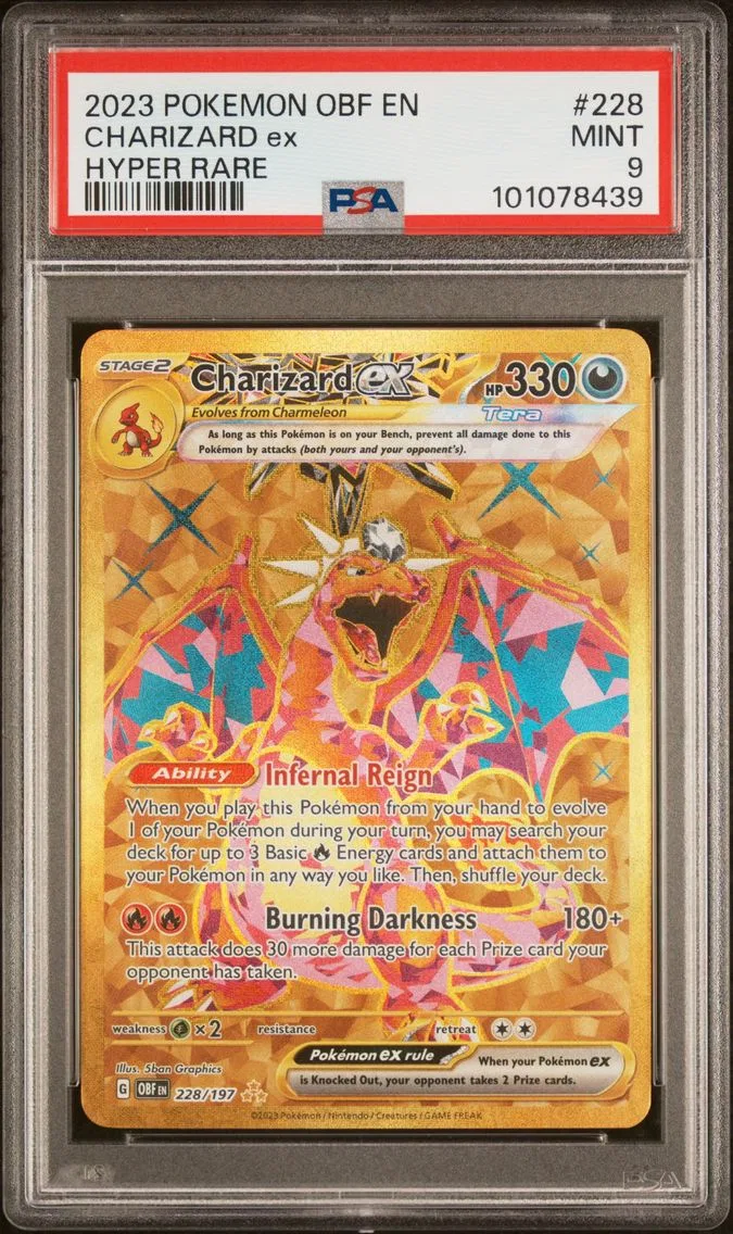 2023 #228 Charizard EX PSA 9 Obf EN-Obsidian Flames