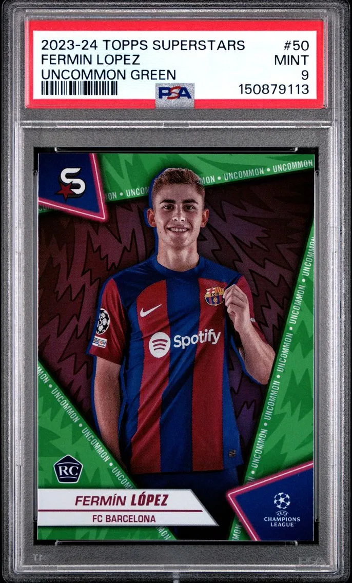 2023 #50 Fermin Lopez PSA 9 Topps UEFA Superstars