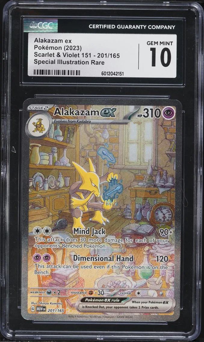 2023 #201 Alakazam EX CGC 10 Mew EN-151 Pokemon