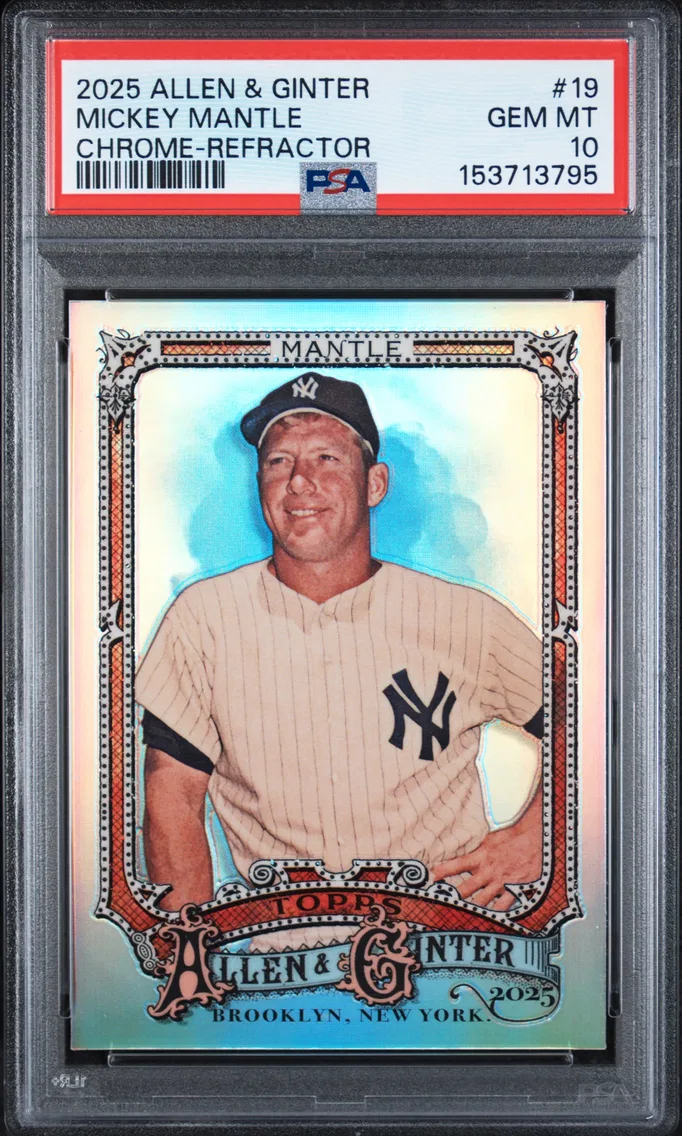 2025 #19 Mickey Mantle PSA 10 Topps Allen & Ginter