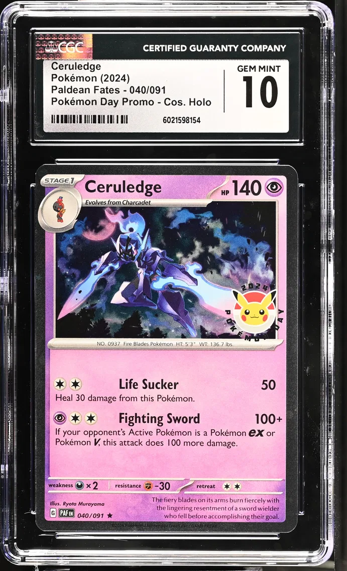 2024 #040 Ceruledge CGC 10 Paldean Fates - PAF EN - English