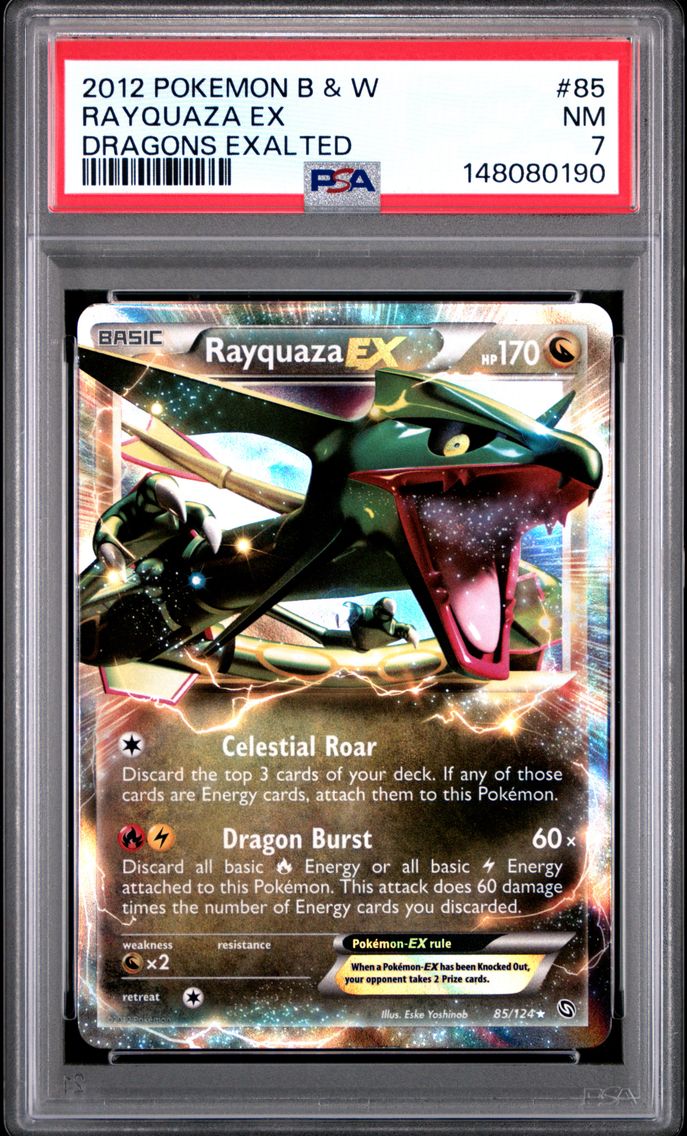 2012 #85 Rayquaza EX PSA 7 Black & White Dragons Exalted Pokemon