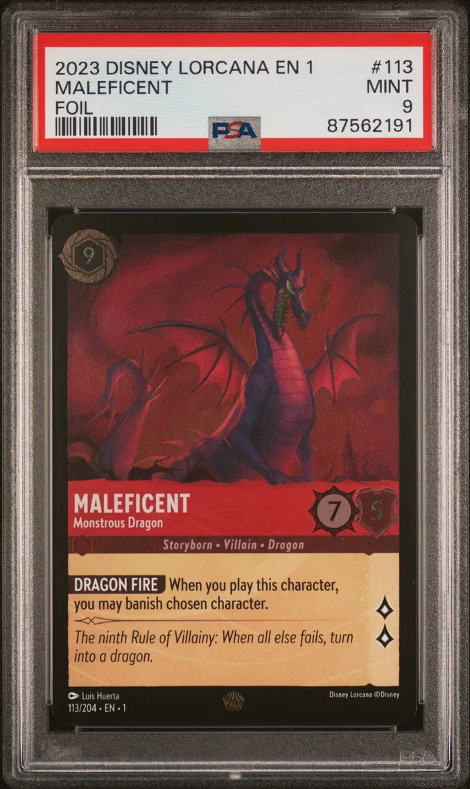 2023 #113 MALEFICENT PSA 9 Disney Lorcana EN 1-the First Chapter