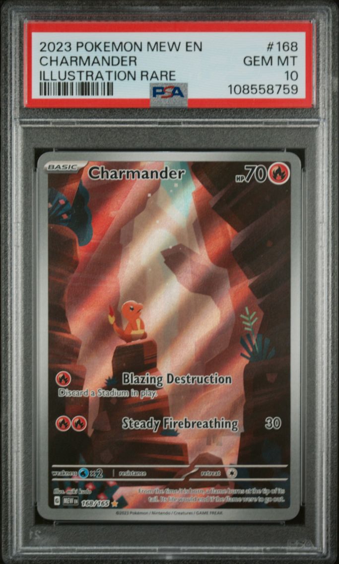 2023 #168 Charmander PSA 10 Mew 