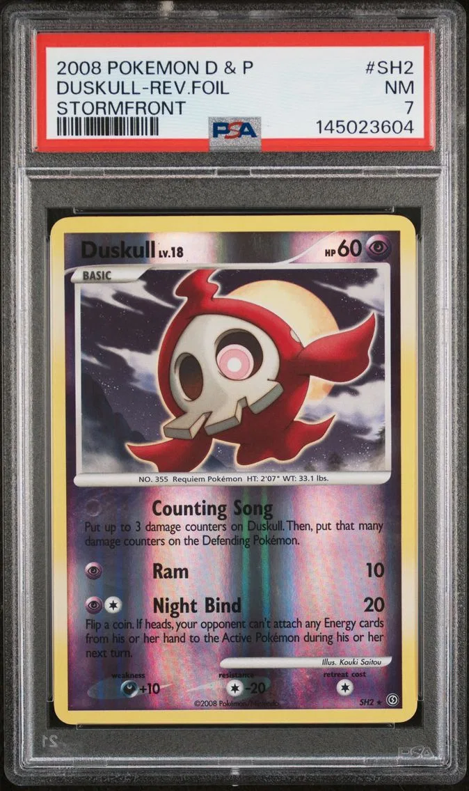 2008 #SH2 Duskull-Reverse Foil PSA 7 Diamond & Pearl Stormfront Pokemon
