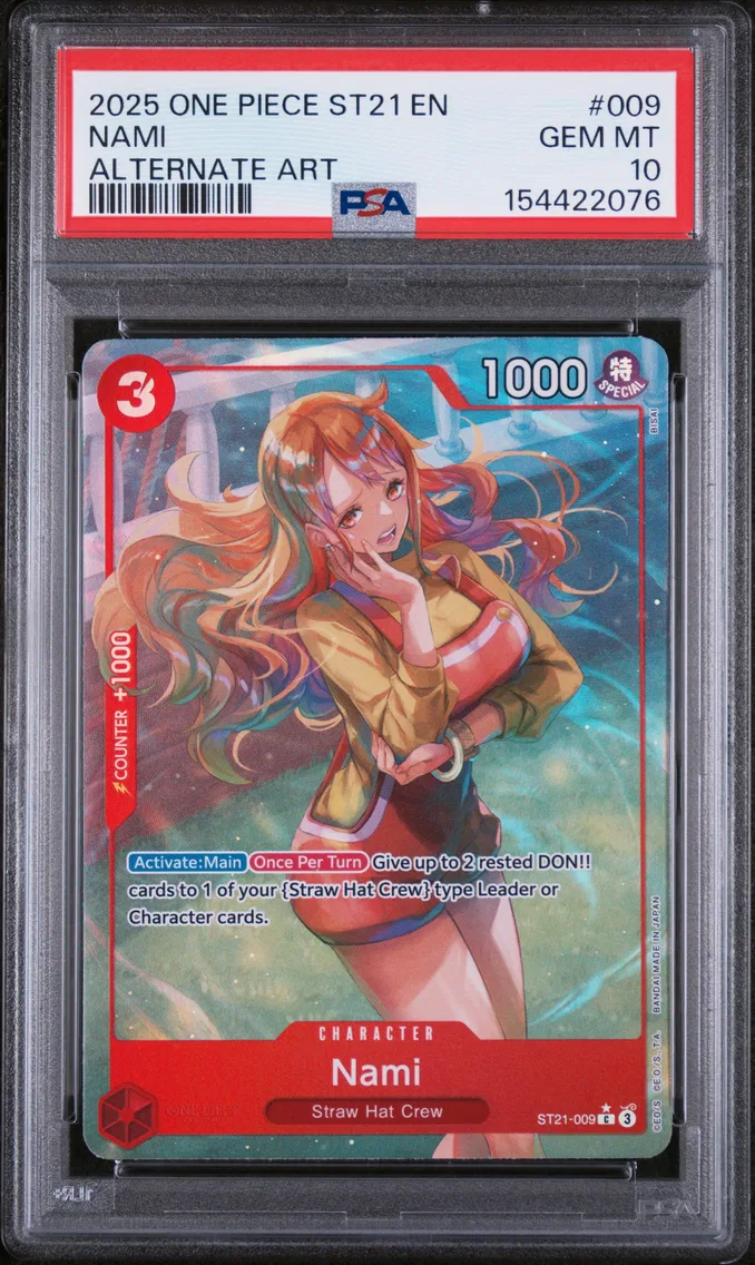 2025 #009 Nami PSA 10 One Piece Starter Deck ST21-EX Gear 5