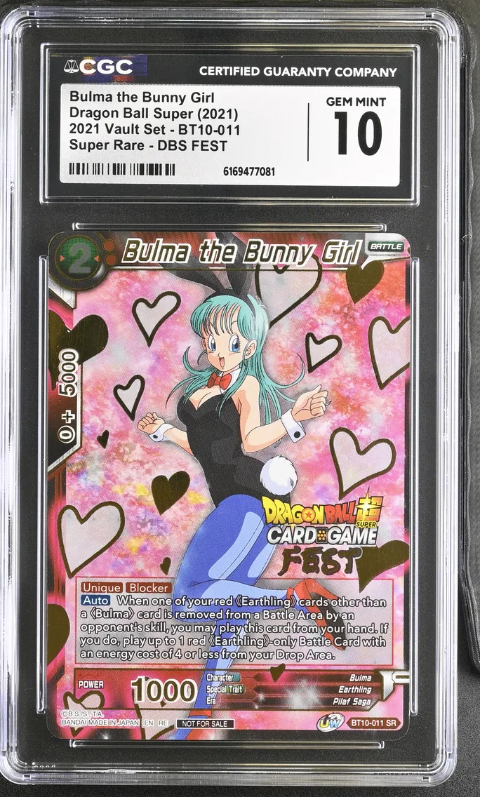 2021 #BT10-011 Bulma the Bunny Girl CGC 10 2021 Vault Set - English