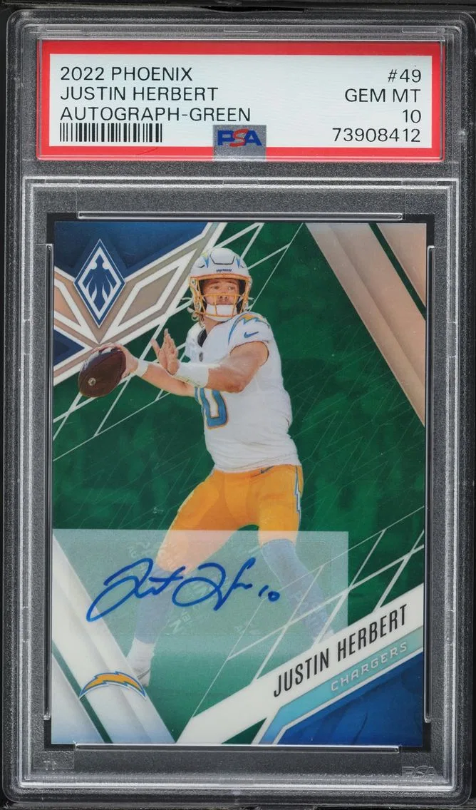2022 #49 Justin Herbert PSA 10 Panini Phoenix