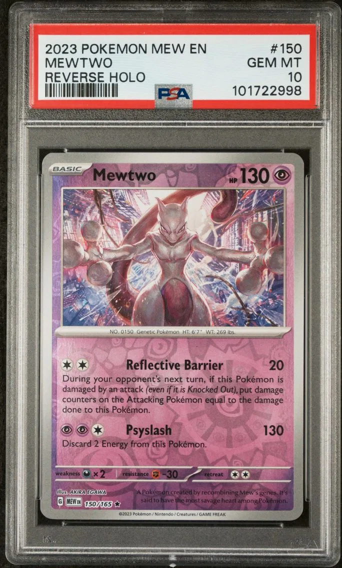 2023 MEWTWO POKEMON MEW EN-151 | REVERSE HOLO #150 PSA 10
