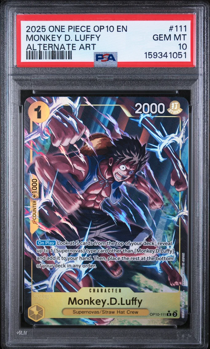 2025 #111 Monkey D. Luffy PSA 10 One Piece OP10-Royal Blood